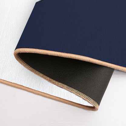 Nautical White And Navy Blue Anchor  Absorbent Bath Mat