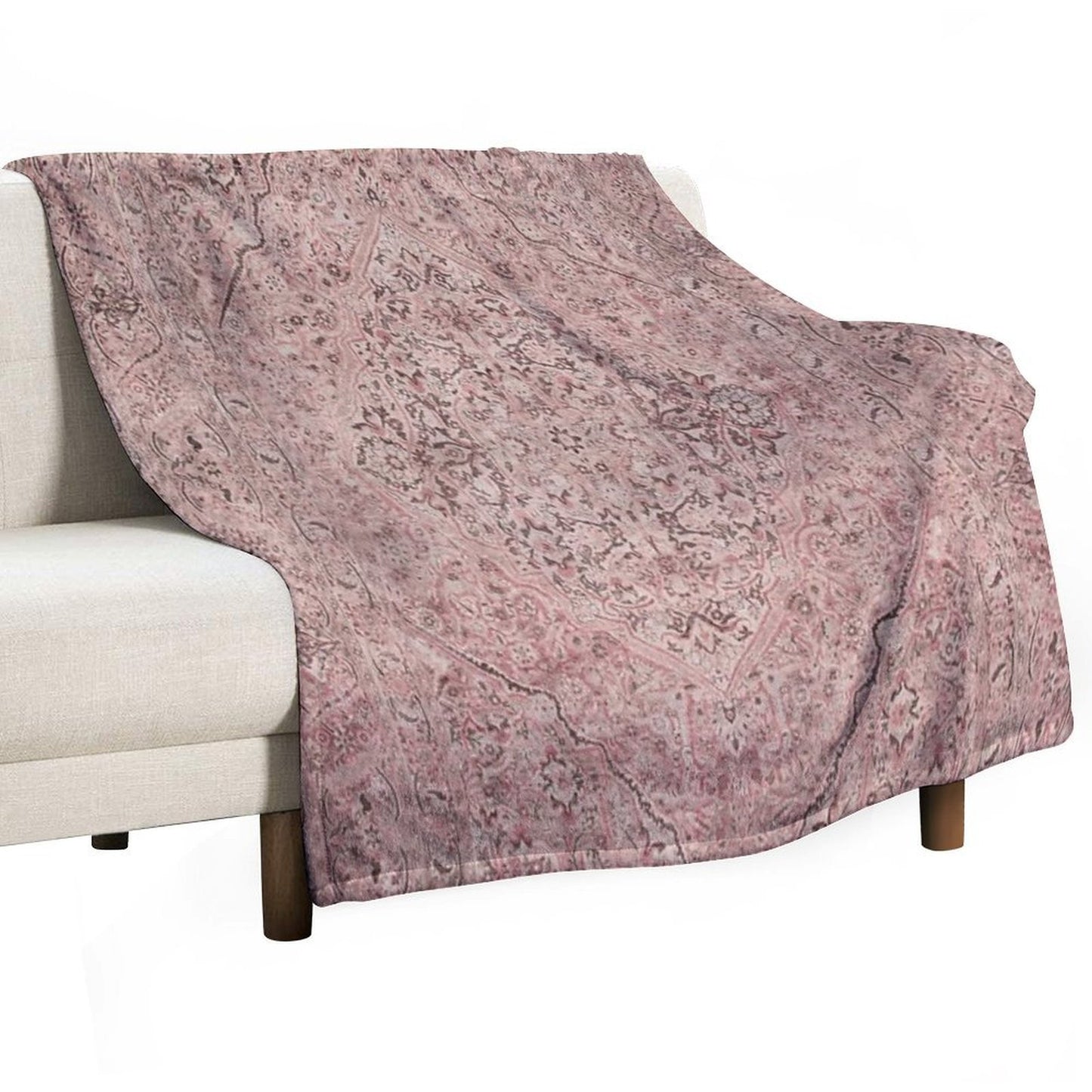 Antique Persian Tabriz Rug Print Premium Throw Blanket