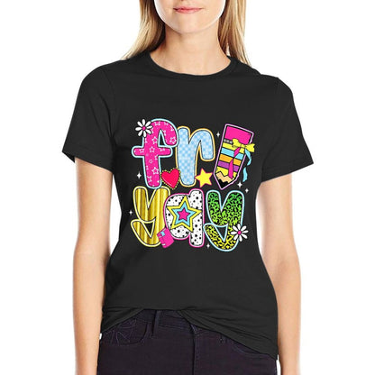 Fri-Yay Happy Friday Funny Weekend Teacher Back To School  Tagless Design T-Shirt