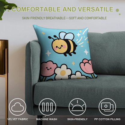 Bee Kind! Soft Anti-Pilling Throw Pillow
