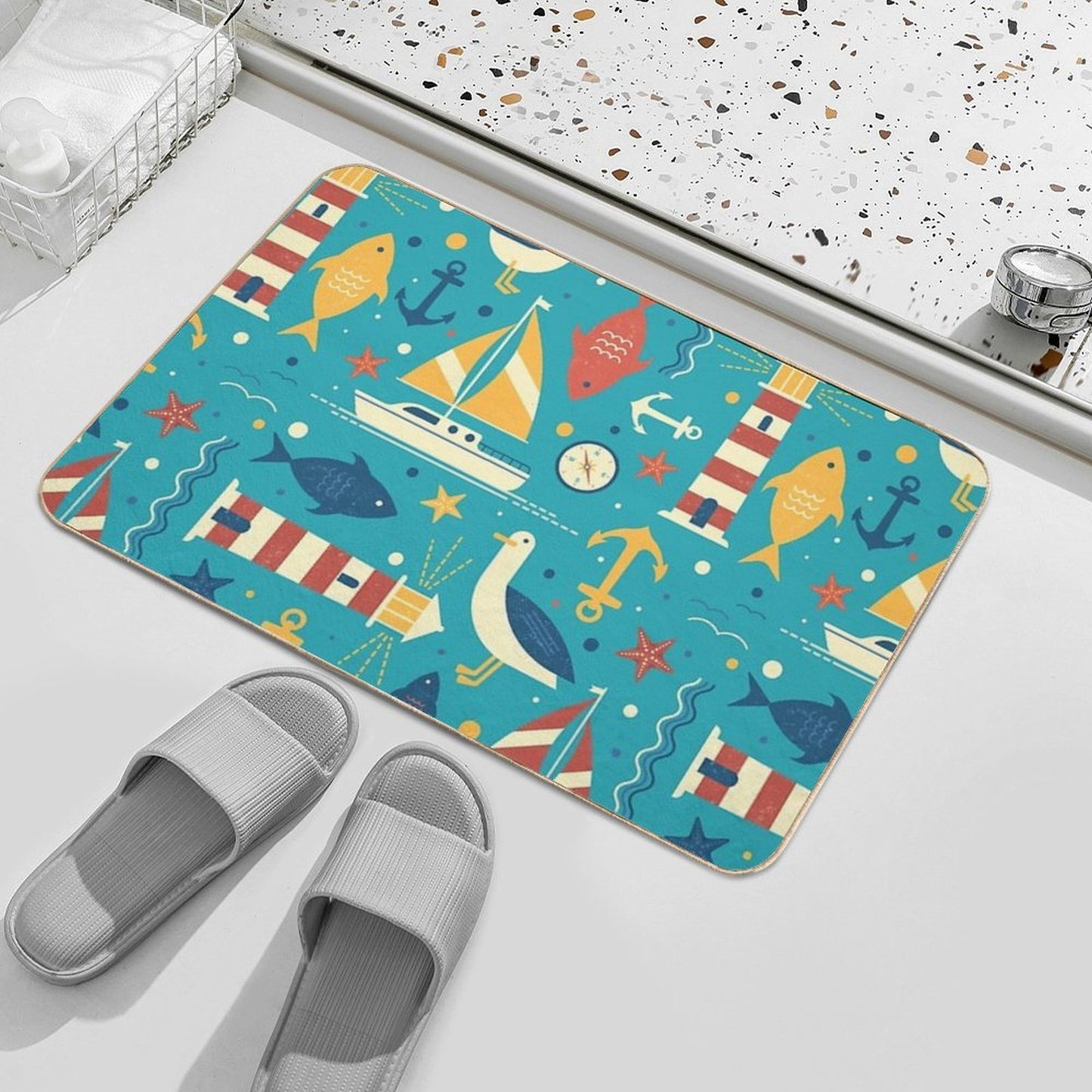All At Sea  Versatile Bath Mat