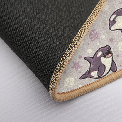 Jelly Bean Orcas  Easy Maintenance Bath Mat