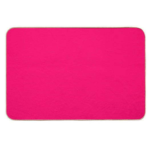 Fuchsia Flat Color  Non-Slip Bath Mat