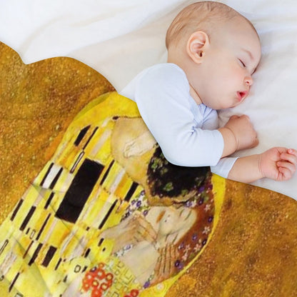 KLIMT THE  KISS Velvety-soft Throw Blanket