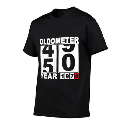 1974 Oldometer 50th Birthday Gifts 50 Year Old  Quick-drying T-Shirt