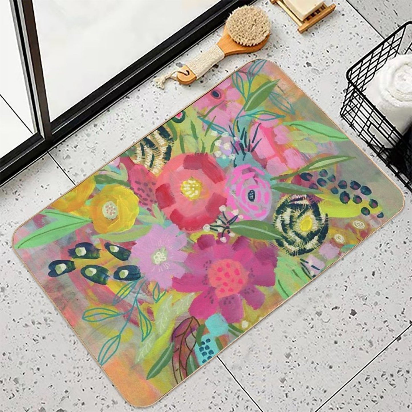 Kaleidoscope  Slip-Resistant Bath Mat