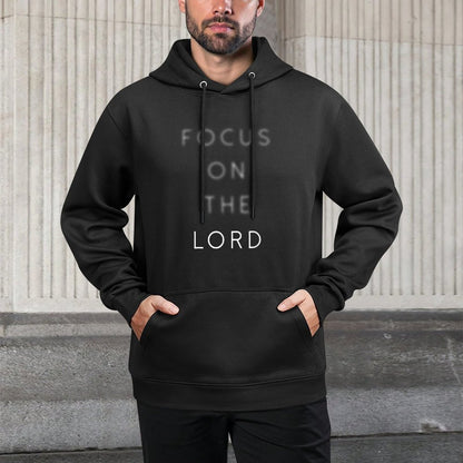 Focus On The Lord Cool Religion Faith Jesus Christian Gift Shrink-Resistant Hoodie