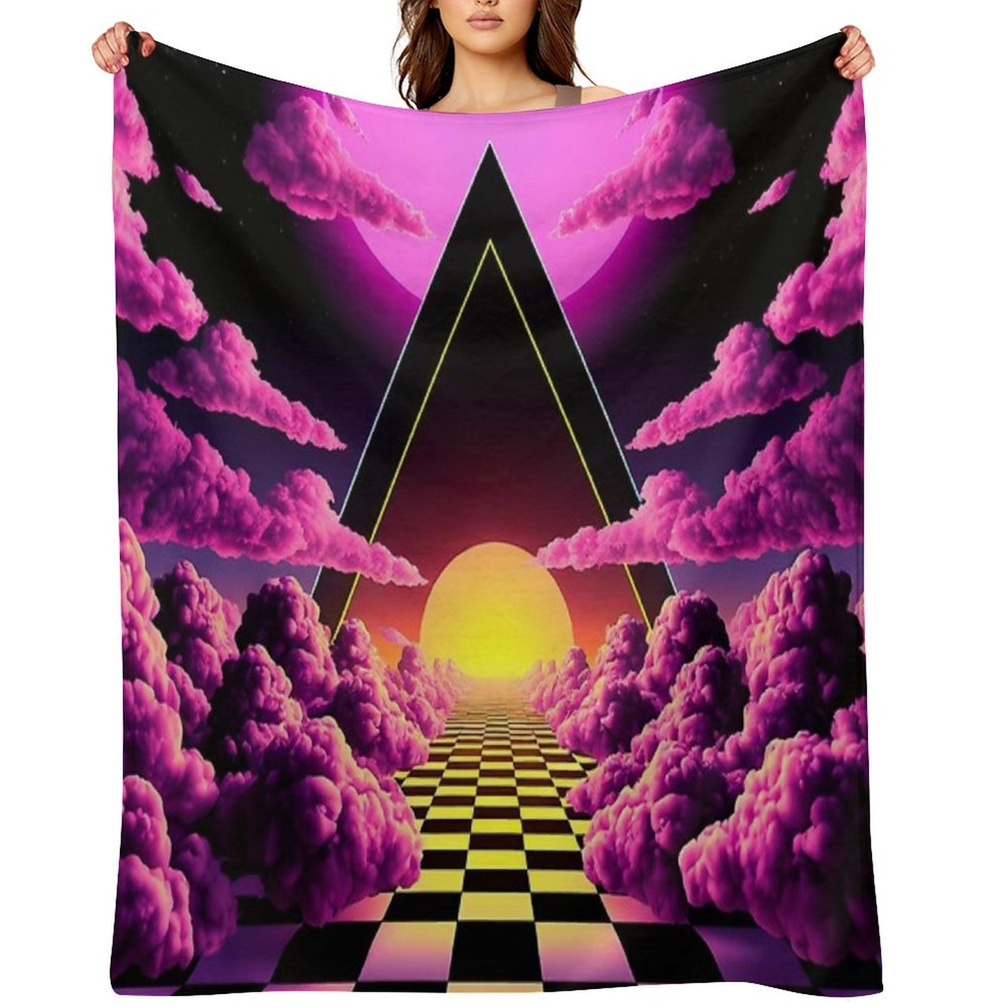 1980's Retrowave 7 Gift-ready Throw Blanket