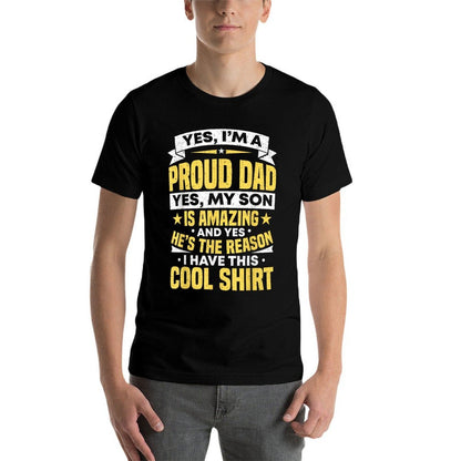 Proud Dad Of A Son Fathers Day From Son  Quick-drying T-Shirt