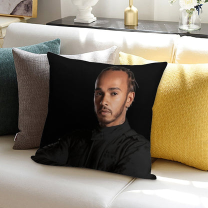 Lewis Hamilton Soft Washable Throw Pillow