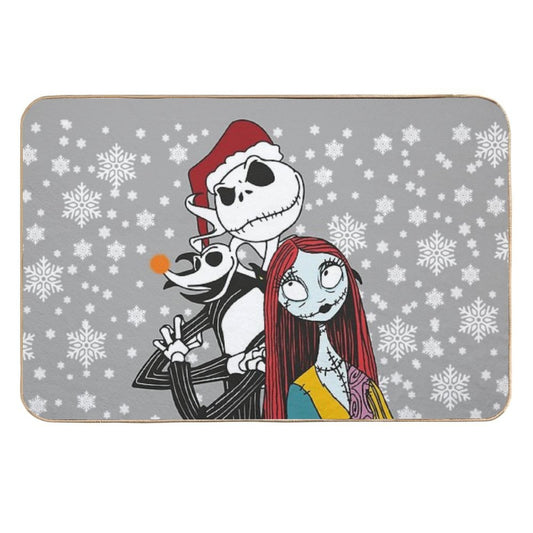 Jack Skellington, Zero And Sally - The Nightmare Before Christmas  Slip-Resistant Bath Mat