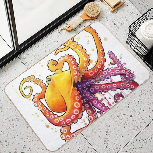 Octopus Sunrise  Odorless Bath Mat