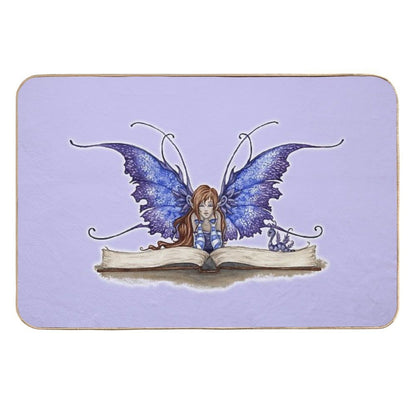 Bookworm Book Fairy  Non-Slip Bath Mat