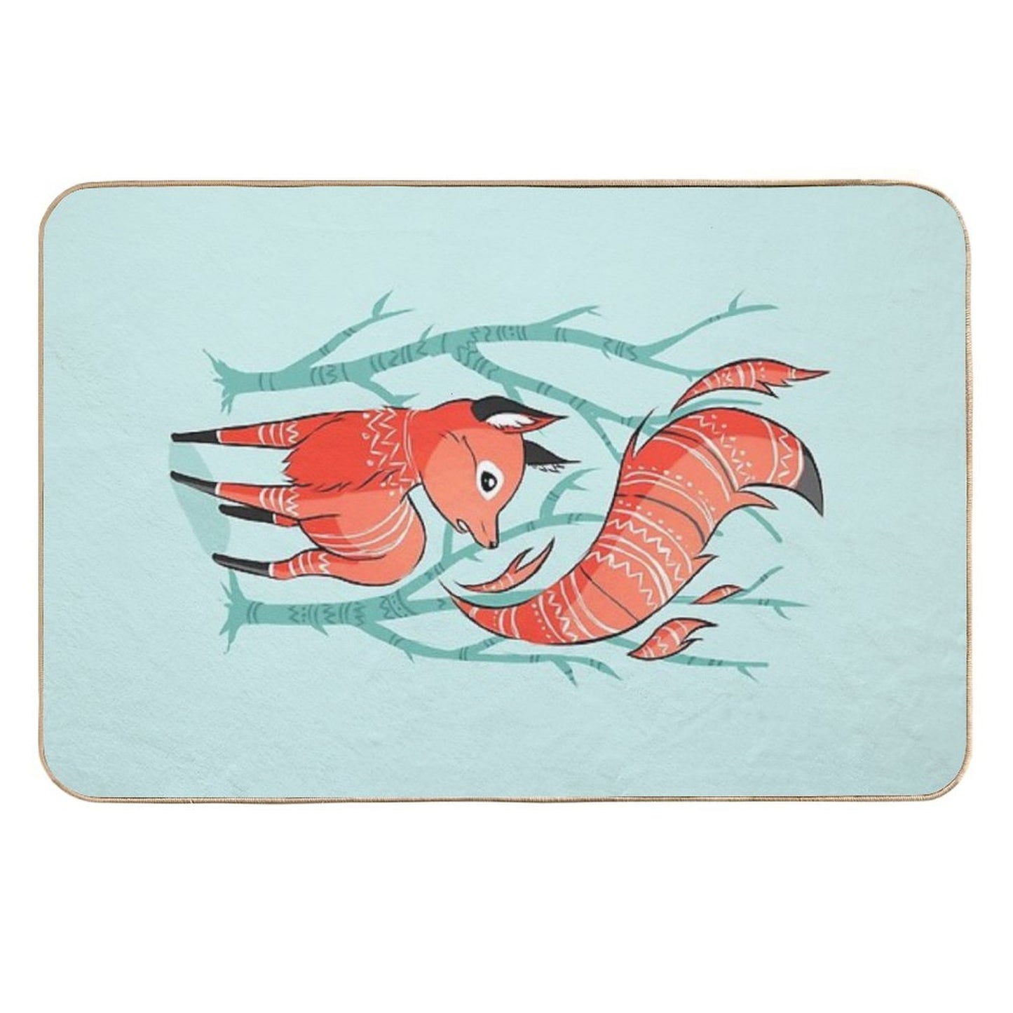 Winter Fox  Rapid-Drying Bath Mat