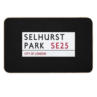 Selhurst Park Road Sign  Odorless Bath Mat