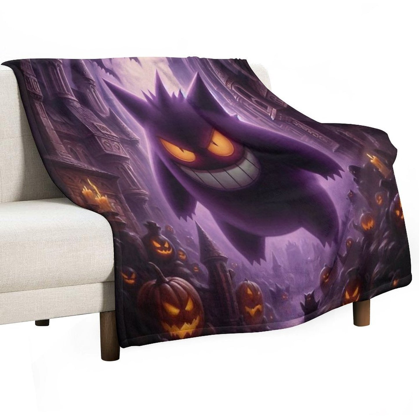 Purple Ghost Multi-functional Throw Blanket