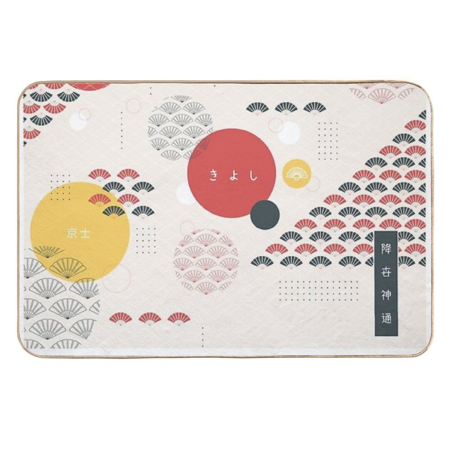 Kiyoshi Island Tapestry [GEOMETRY]  Pet-Safe Bath Mat