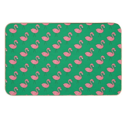 Campsite Flamingos  Easy Maintenance Bath Mat
