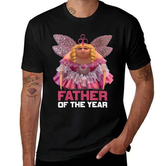 Despicable Me Minions Gru Fairy Father Graphic  Rolled Sleeves T-Shirt