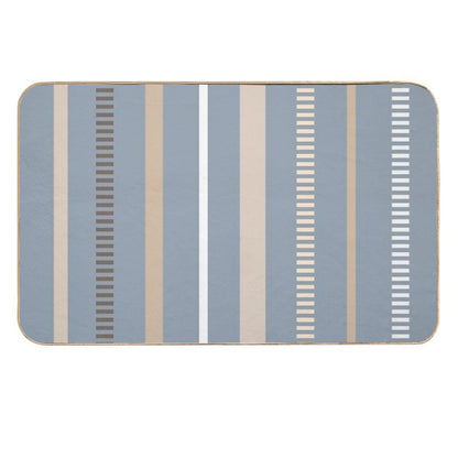 Vertical Stripes Slate  Non-Slip Bath Mat