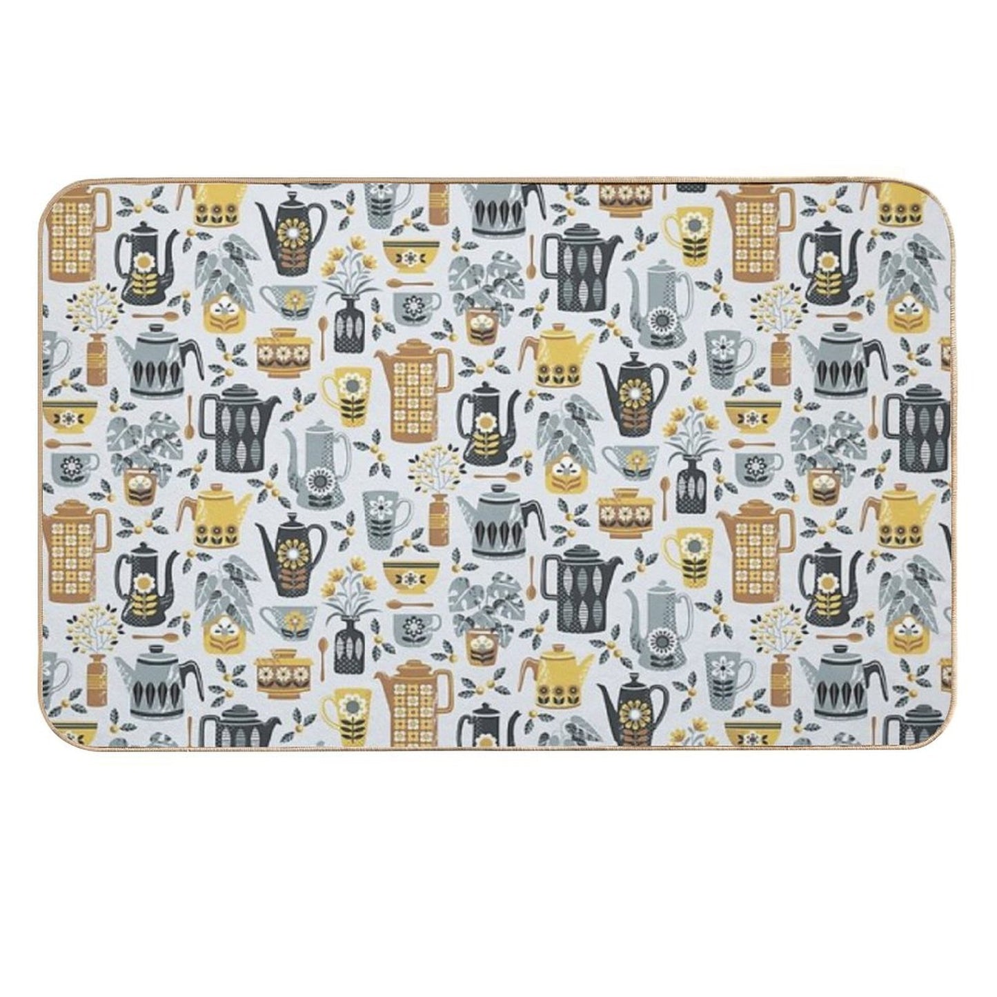 Coffee Time Grey  High-Traffic Bath Mat