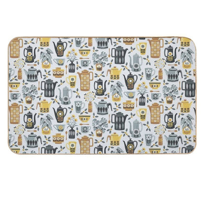 Coffee Time Grey  High-Traffic Bath Mat