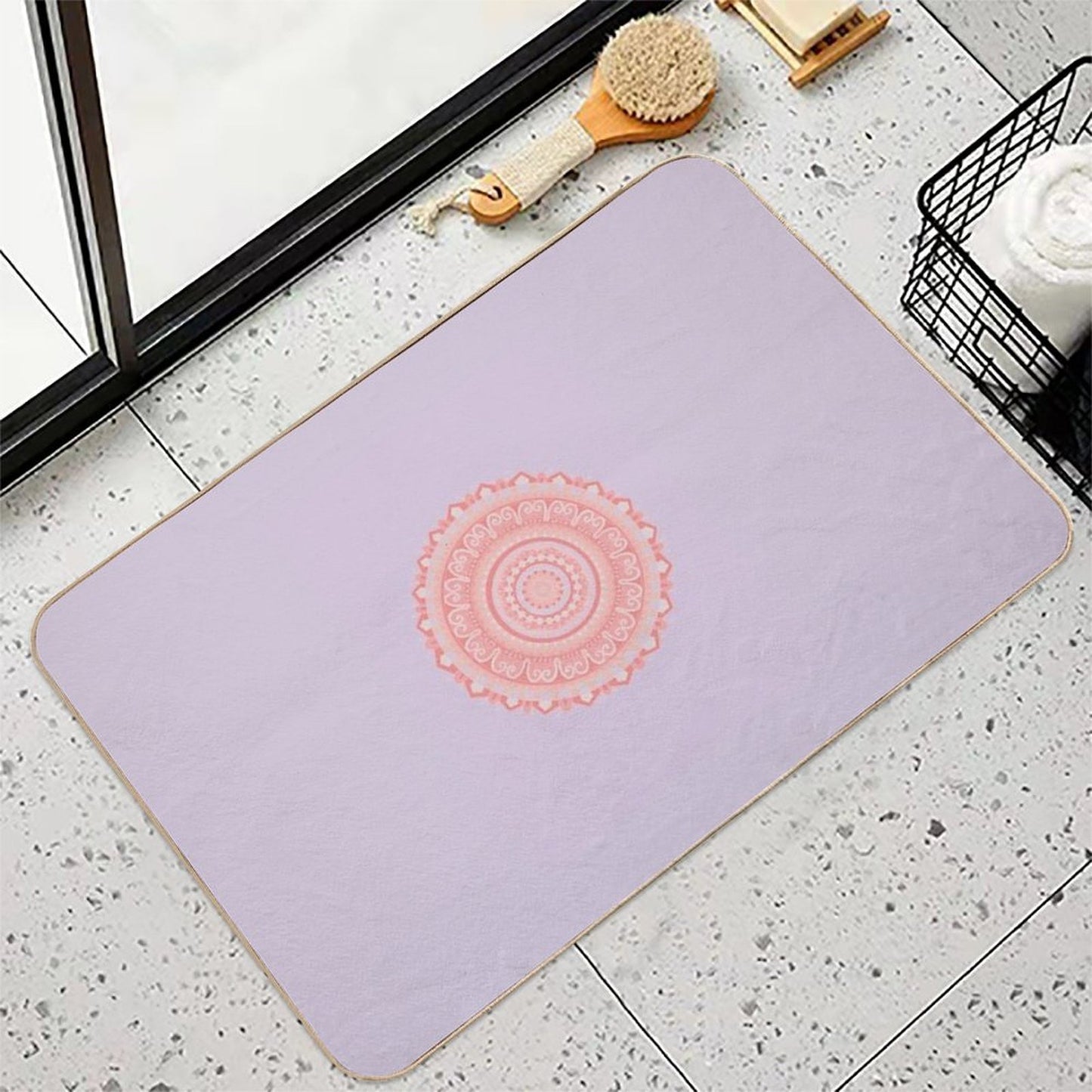 Mandala Art  Absorbent Bath Mat
