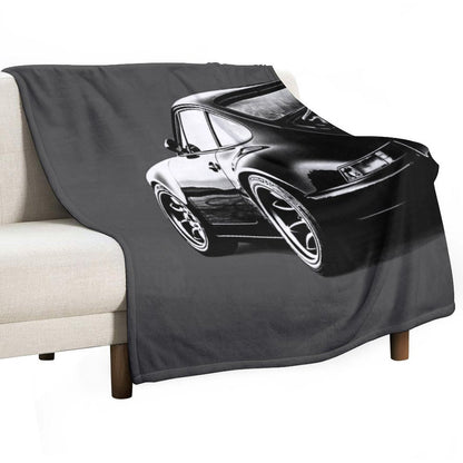 Porsche 911 on Grey Comfort Throw Blanket