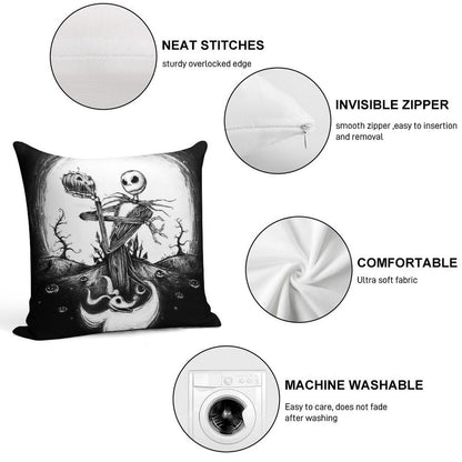Halloween Tale Soft Washable Throw Pillow