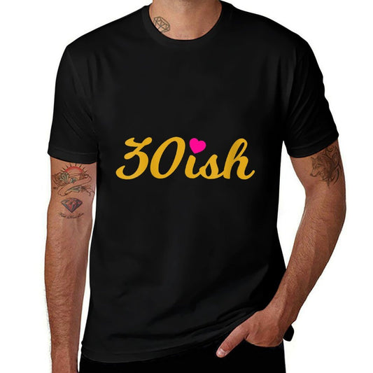 Womens 30ish - Pink Heart - 30th Birthday for Women  Moisture-wicking T-Shirt