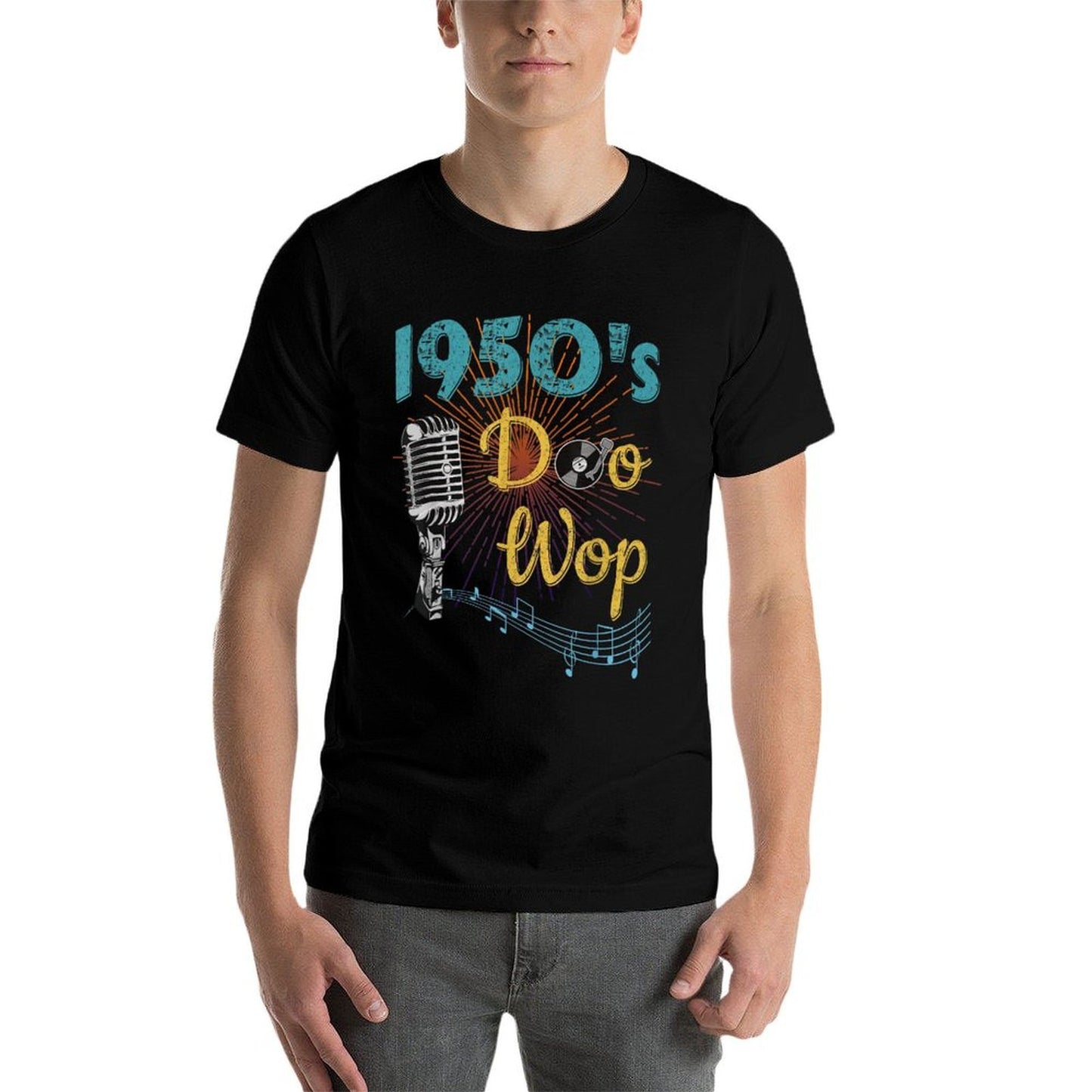 1950s Doo Wop Retro Vintage  Moisture-wicking T-Shirt