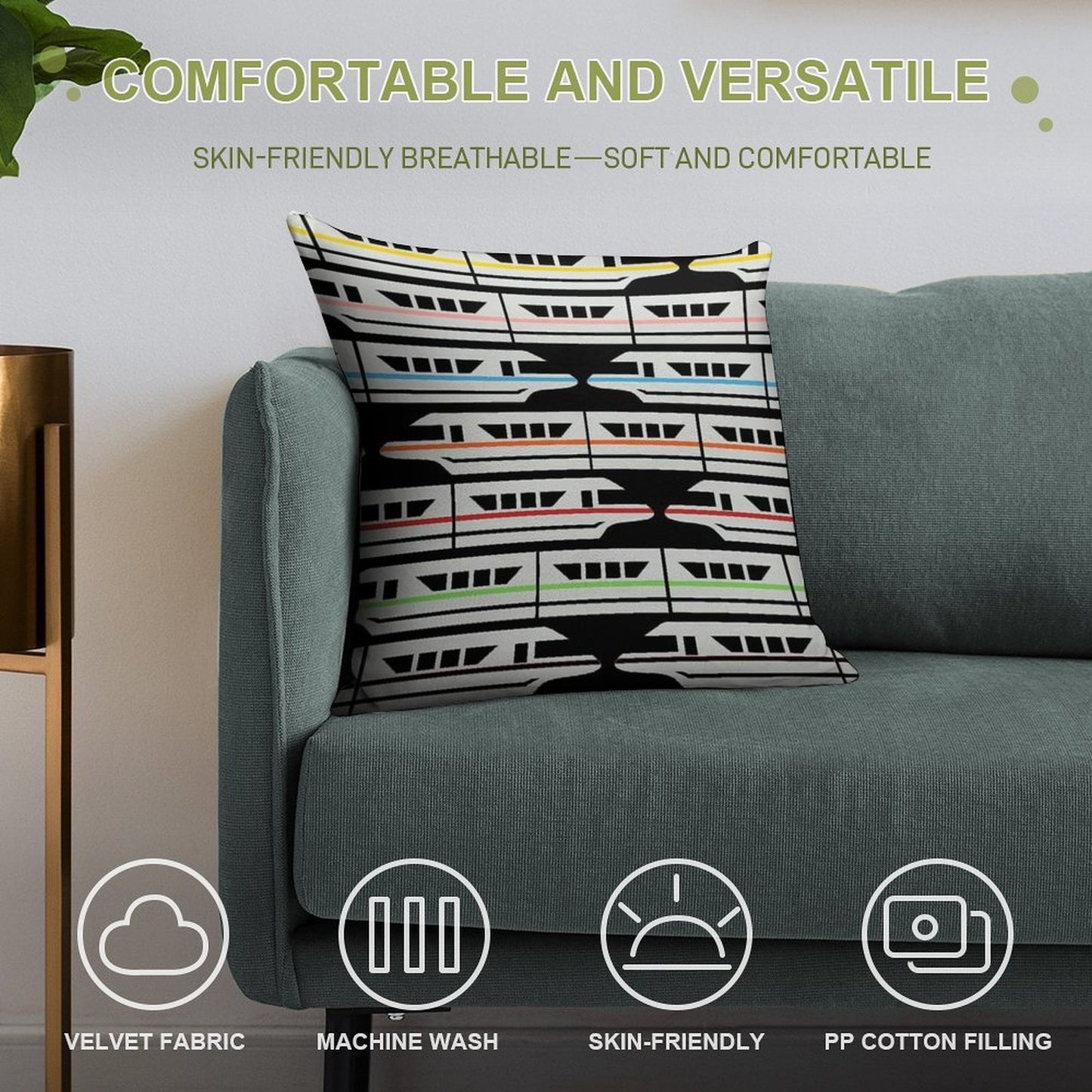 Please Stand Clear of The Door Ways Soft Reinforced Edging Throw Pillow