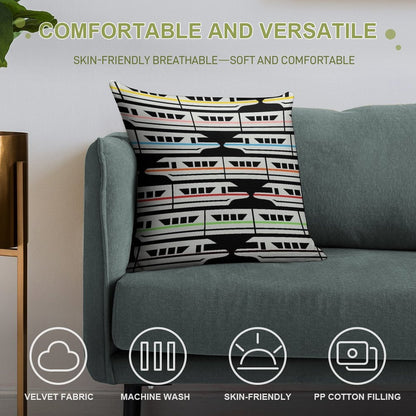 Please Stand Clear of The Door Ways Soft Reinforced Edging Throw Pillow