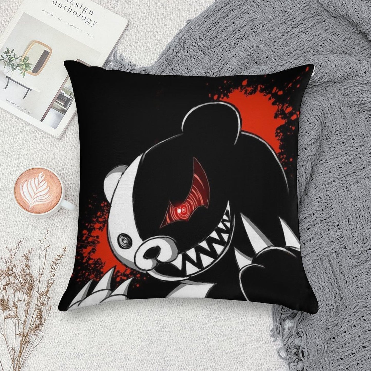 Monokuma Soft Ultra-Soft Texture Throw Pillow
