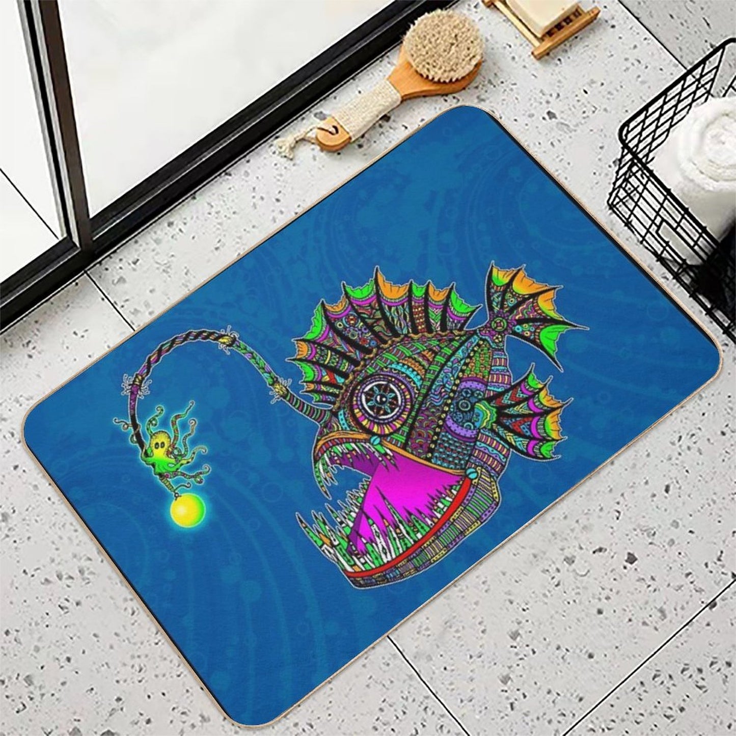 Electric Angler Fish  Multi-Purpose Bath Mat