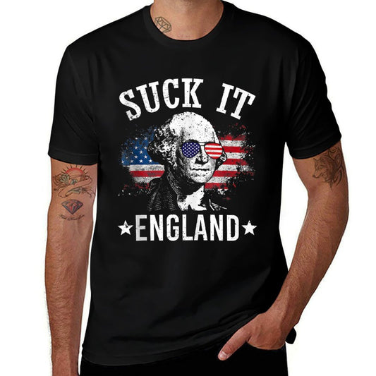 Suck It England Funny 4th of July George Washington  Slim-fit Cut T-Shirt