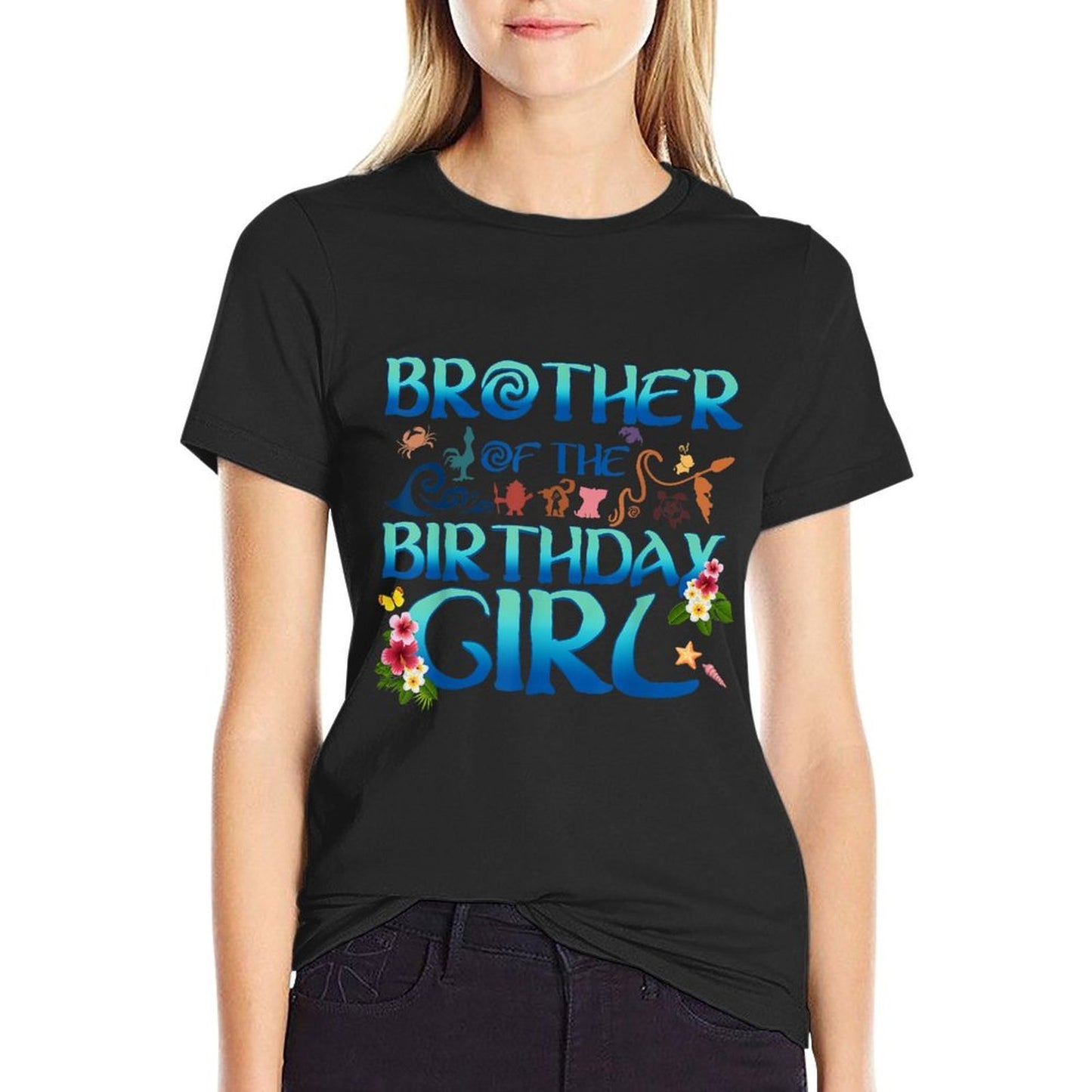 Brother Of The Birthday Girl Cute Oceania Adventure Family  High-quality Stitching T-Shirt