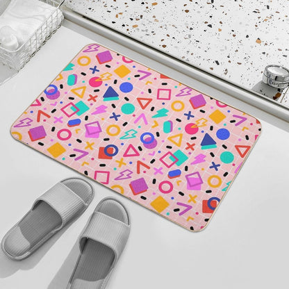 Retro Bright Memphis Pattern  Odorless Bath Mat
