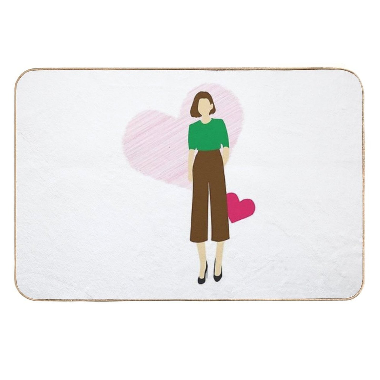 Designer Girly Wear T Shirt Design for Girls Durable Bath Mat