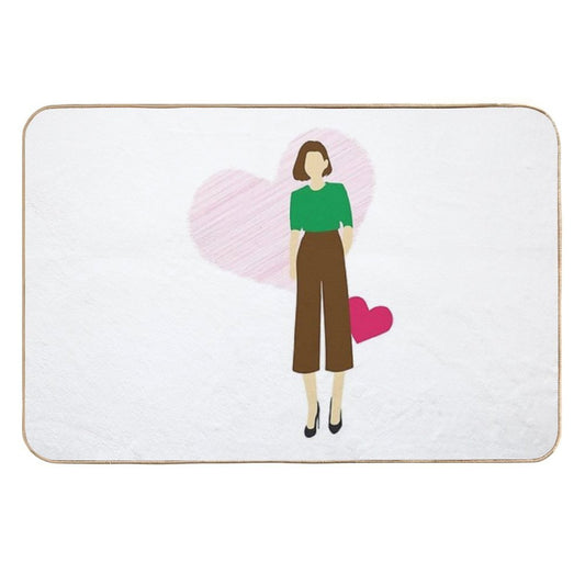 Designer Girly Wear T Shirt Design for Girls Durable Bath Mat