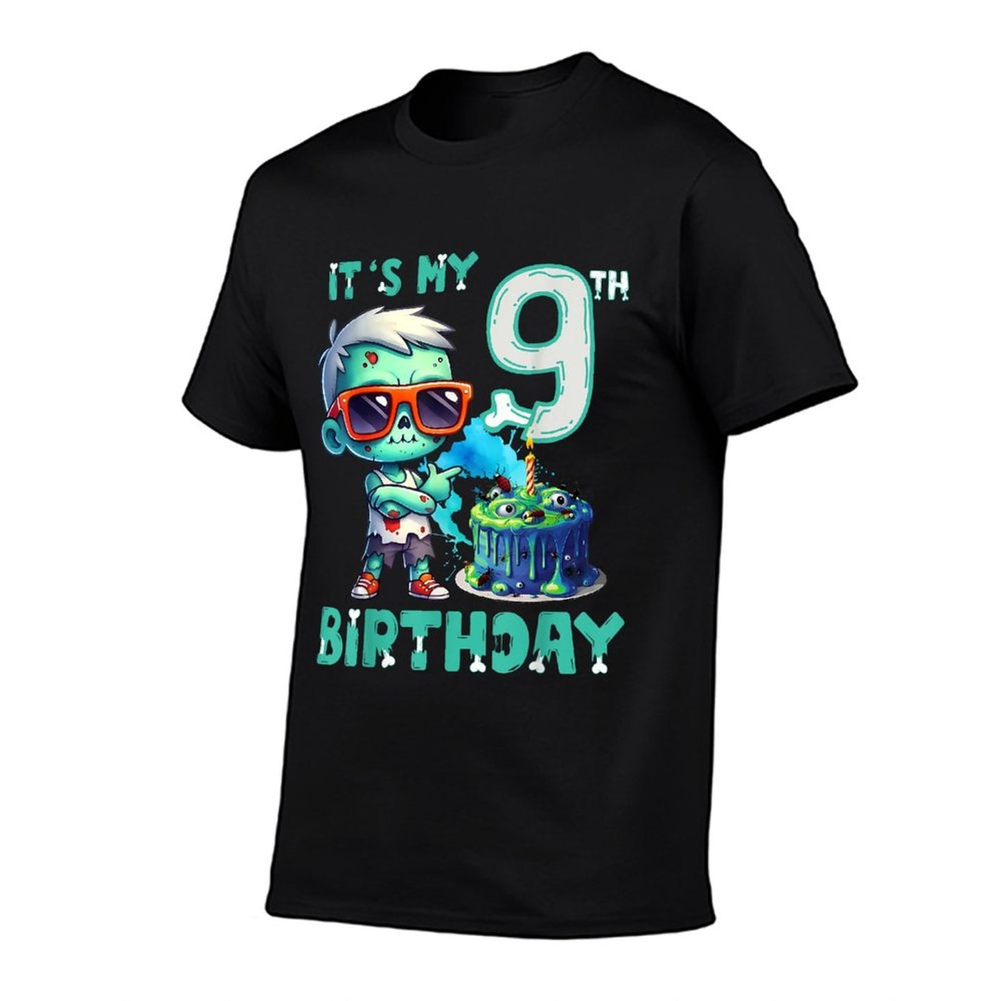 Kids It's My 9th Birthday Cool Zombie Lover 9 Year Old Boys  High-quality Stitching T-Shirt