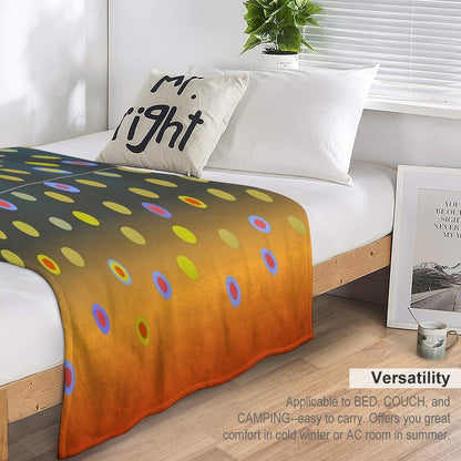 Brook Trout Skin Anti-pilling Throw Blanket
