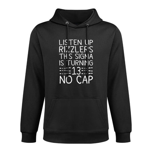 This Sigma Is Turning 13 Years Old Boys Girls 13th Birthday Medium-Weight Fabric Hoodie