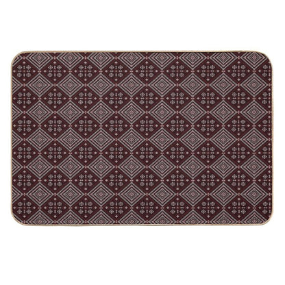 Ethnic Pattern Seamless Pixel Art for Fabric  Toxin-Free Bath Mat