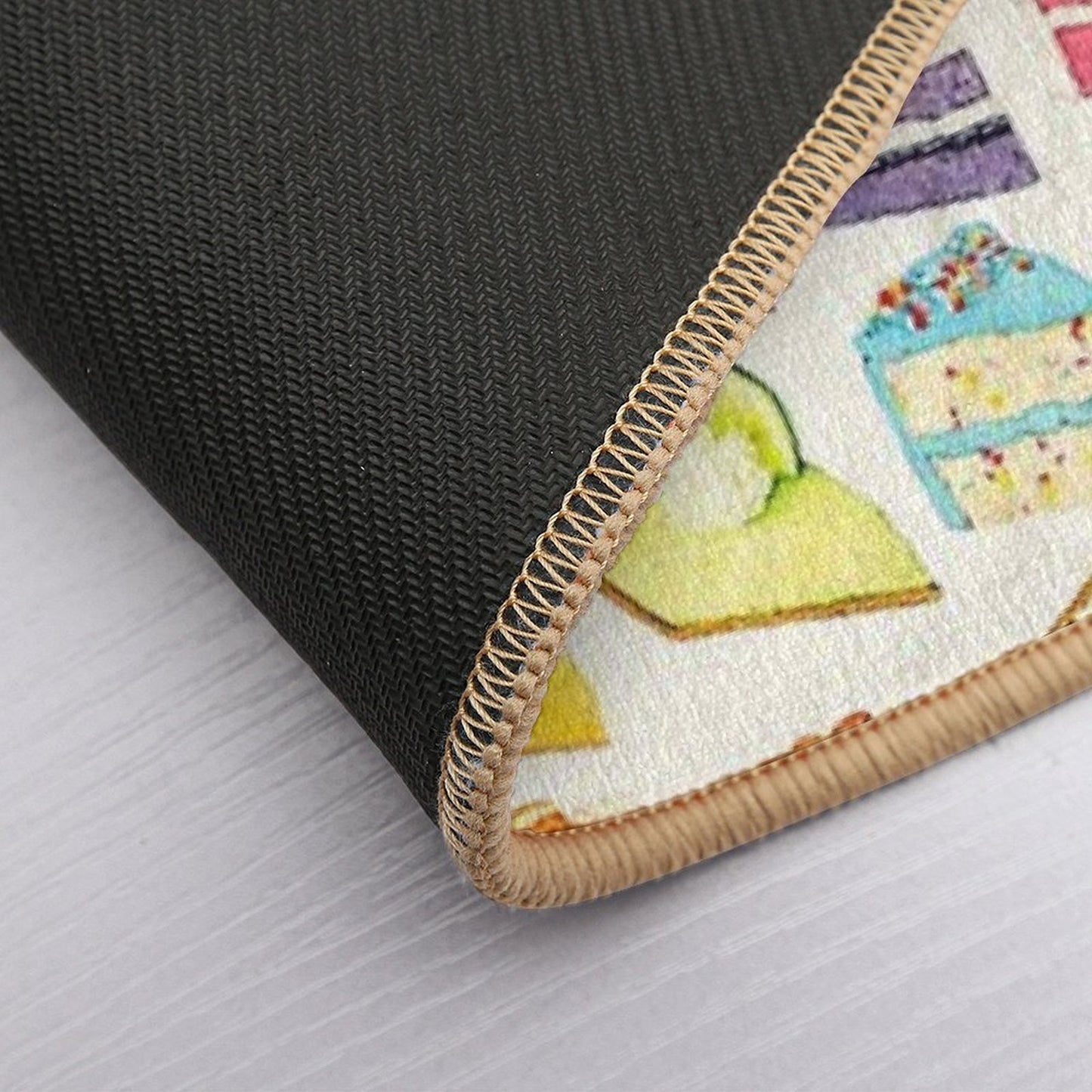 Rainbow Cakes & Pies Pattern  Stain-Proof Bath Mat