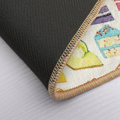 Rainbow Cakes & Pies Pattern  Stain-Proof Bath Mat