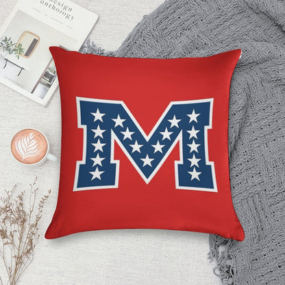 Battle M Soft Hidden Zipper Throw Pillow
