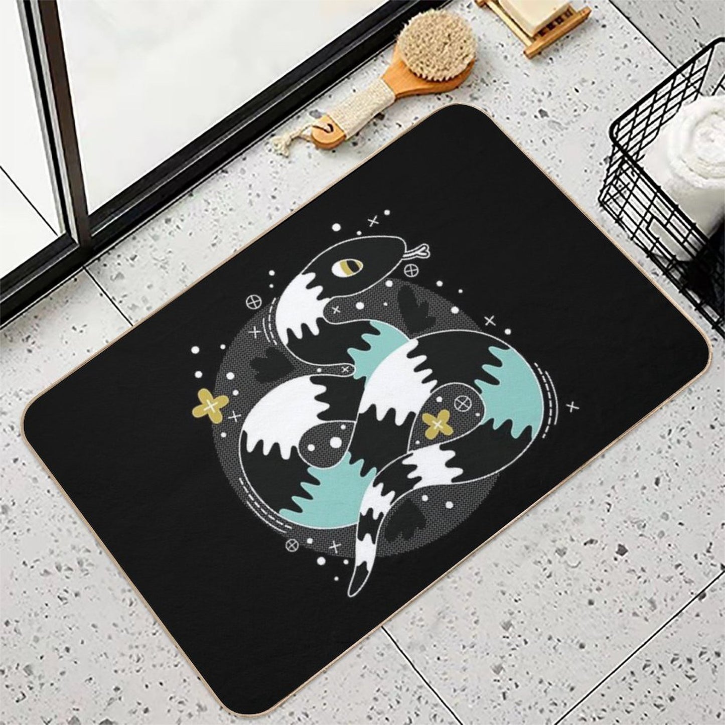 Snake Design  Pet-Safe Bath Mat