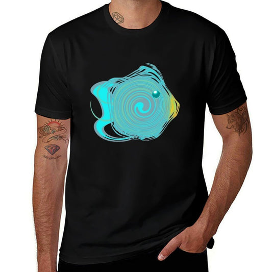 Tropical Fish - Abstract Marine Design in Turquoise And Yellow Comfortable T-Shirt