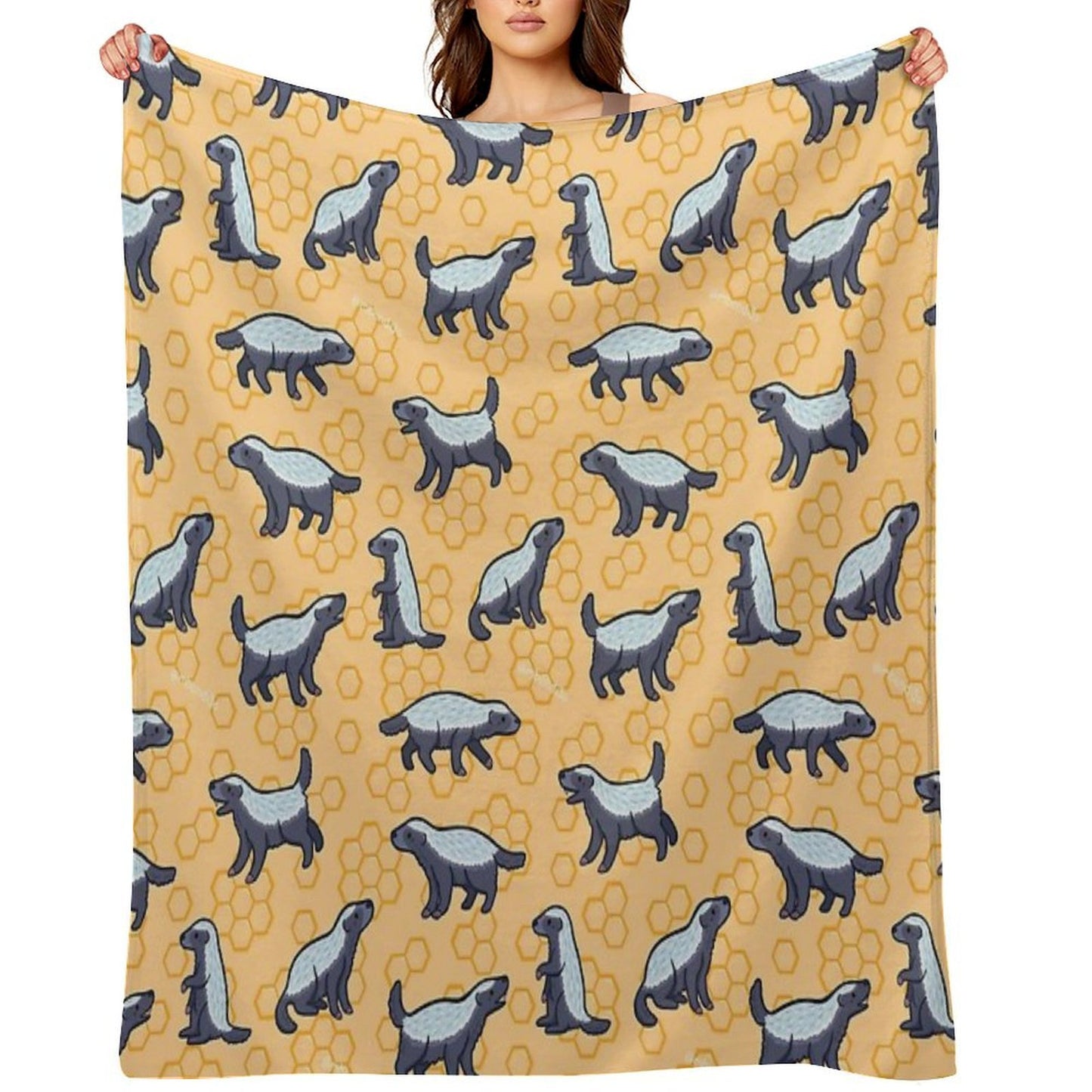Honey Badger Don’t Care Sustainable Throw Blanket